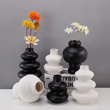 Vaso De Decoração De Quarto Vaso De Cerâmica, Decoração Do Vaso De Flor Decoração De Sala De Estar Arranjo De Flor Em Vaso De Planta Ornamentos Acessórios