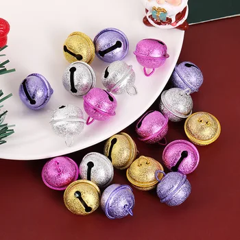 22mm 10pcs Colorido Jingle Bells Fosco Design Sinos para a Festa de Natal Árvore de Estimação Decoração DIY Artesanato feito à mão Acessórios